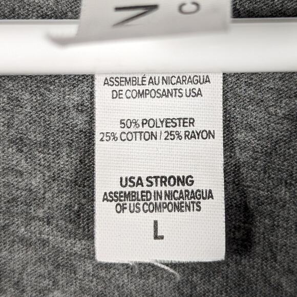 The Gramblin’ Band Gray T-Shirt Men’s Large Bella+Canvas USA Strong Western Bull - Picture 5 of 5